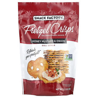 Snack Factory, Bretzels, Moutarde au miel et oignon, Style épicerie, 204 g