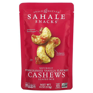 Sahale Snacks, グレーズ加工ミックス、天然ザクロ バニラ カシューナッツ、113g（4オンス）