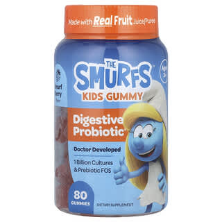 The Smurfs, Kids Gummy, Digestive Probiotic, Ages 3+, Smurf Berry , 80 Gummies