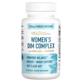 SMNutrition, Complexo DIM para Mulheres, 250 mg, 60 Cápsulas