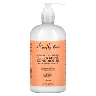 SheaMoisture, Curl & Shine Conditioner, Coconut & Hibiscus, 13 fl oz (384 ml)