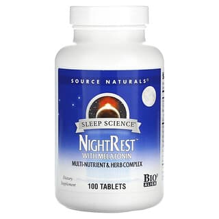 Source Naturals, Sleep Science, NightRest с мелатонином, 100 таблеток