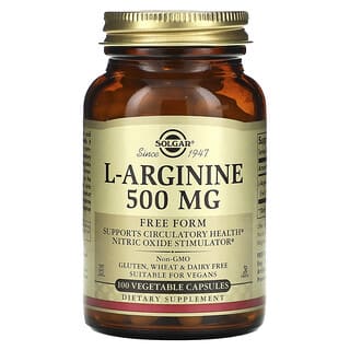 Solgar, L-Arginine, 500 mg, 100 Vegetable Capsules