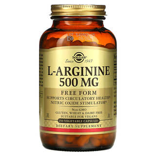 Solgar, L-Arginine, Free Form, 500 mg, 250 Vegetable Capsules