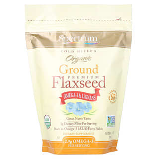 Spectrum Essentials, Organic Ground Premium Flaxseed, 14 oz (396 g)