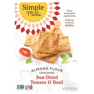 Simple Mills, Almond Flour Crackers, Sun-Dried Tomato & Basil, 4.25 oz (120 g)