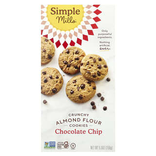 Simple Mills, Galletas crujientes de harina de almendras, Chispas de chocolate, 156 g (5,5 oz)