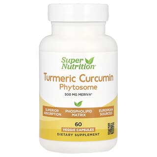 Super Nutrition, Phytosome de curcumine Meriva®, 500 mg, 60 capsules végétales