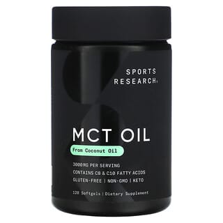 Sports Research, MCT Yağı, 3.000 mg, 120 Softgel (Softgel başına 1.000 mg)