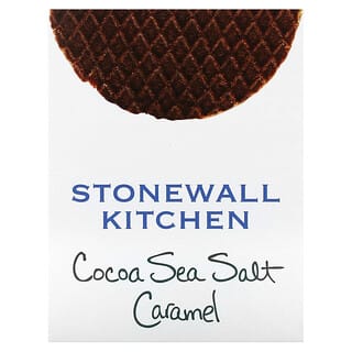 Stonewall Kitchen, Biscotto waffle, caramello al cacao e sale marino, 8 biscotti waffle olandesi, 32 g ciascuno