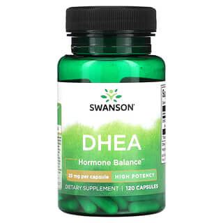 Swanson, DHEA, Alta potencia, 25 mg, 120 cápsulas