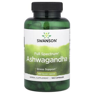 Swanson, Ashwagandha, 450 mg, 100 kapsułek