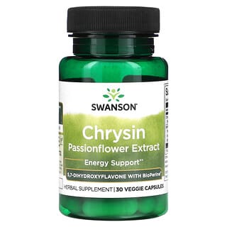 Swanson, Chrysin-Passionsblumen-Extrakt, 30 pflanzliche Kapseln