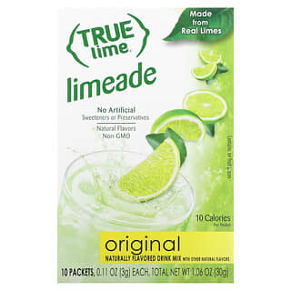 True Citrus, Citron vert véritable, Citron vert, Original, 10 sachets, 3 g chacun