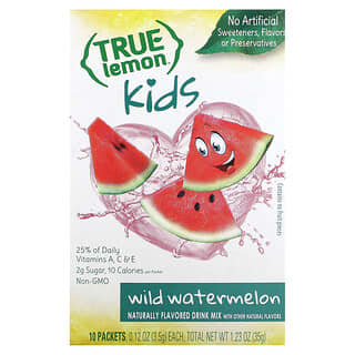 True Citrus, Niños, True Lemon, Sandía silvestre`` 10 sobres, 3,5 g (0,12 oz) cada uno