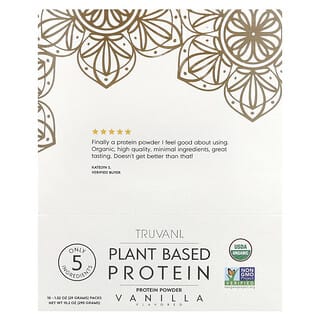 Truvani, Plant Based Protein Powder, Vanilla, 10 Packs, 1.02 oz (29 g) Each