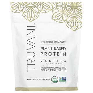 Truvani, Proteína de origen vegetal, Vainilla, 297 g (0,65 lb)