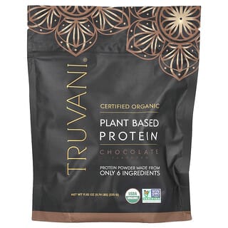 Truvani, Plant Based Protein, Chocolate, 0.74 lbs (335 g)