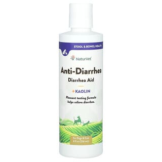 NaturVet, Anti-Diarrhea, Diarrhea Aid + Kaolin, For Dogs & Cats, 8 fl oz (236 ml)