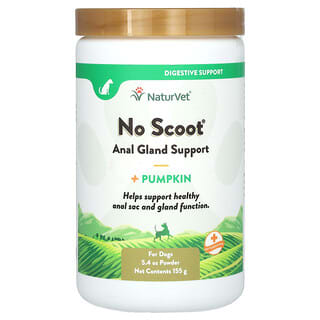 NaturVet, No Scoot, Soutien des glandes anales + courge, Pour chiens, 155 g