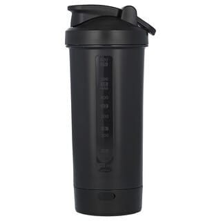 Voltrx, Merger, Mezclador de proteínas, Botella recargable con USB C, Negro, 700 ml (24 oz)