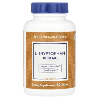 The Vitamin Shoppe, L-триптофан, 1000 mg, 60 таблетки