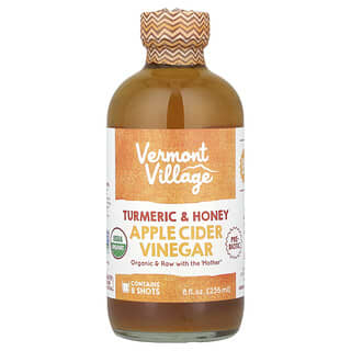 Vermont Village, Vinaigre de cidre de pomme, curcuma et miel, 236 ml