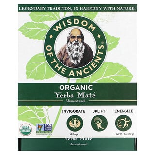 Wisdom Of The Ancient, Organic Yerba Maté, Unsweetened, 16 Bags, 1.1 oz (32 g)