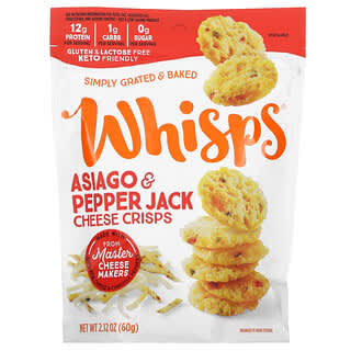 Whisps, Chips au fromage, Saveur Asiago et Pepper Jack, 60 g