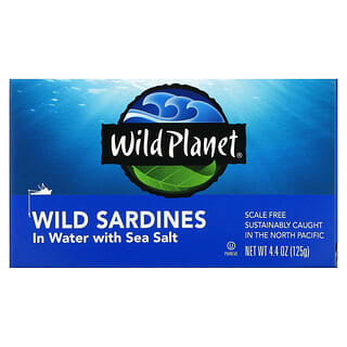 Wild Planet, Wild Sardines In Water with Sea Salt, 4.4 oz (125 g)