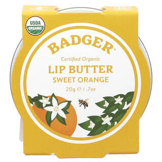 Badger, Manteiga para lábios, Laranja Doce, 20 g (0,7 oz)