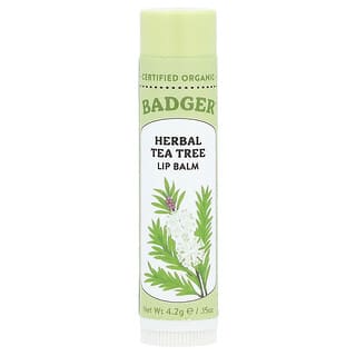 Badger, Herbal Lip Balm, Tea Tree, 0.15 oz (4.2 g)