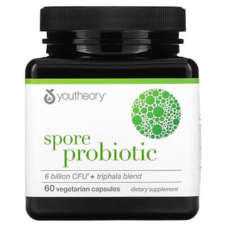 Youtheory, Spore Probiotic, 6 Billion CFU, 60 Vegetarian Capsules