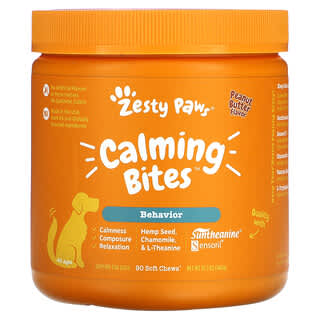 Zesty Paws, 반려견용 Calming Bites, 행동, 전 연령, 땅콩 버터 맛, 소프트 츄 90정