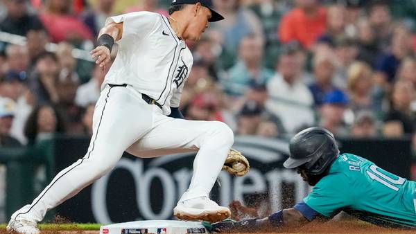 Baddoo hits game-ending double in 10th as Tigers rally to beat Mariners 3-2