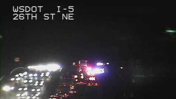 Trooper’s SUV rear-ended while on shoulder of I-5 in Marysville