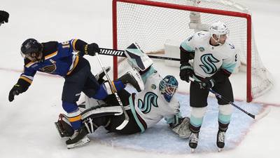 Kyrou, Schenn and Walker score in 3rd period, send Blues past Kraken 4-1