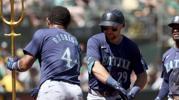 Cal Raleigh homers and hits sacrifice fly as Mariners beat Athletics 6-4