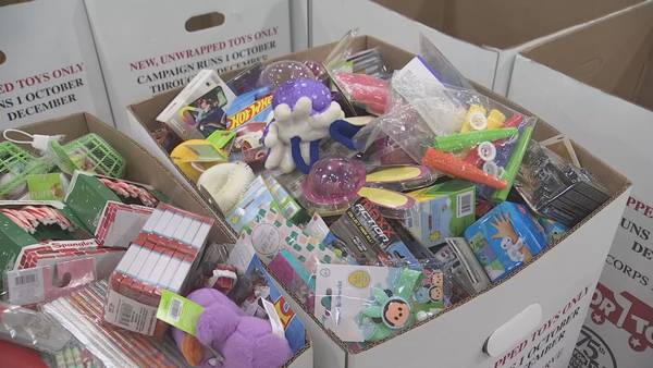 KIRO 7 tours Toys for Tots distribution center