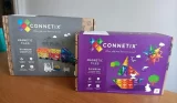 Two boxes of Connetix magnetic tiles