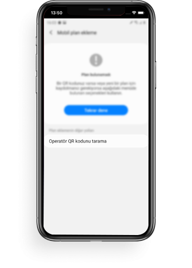 “Operatör QR kodunu kullan” tıkla