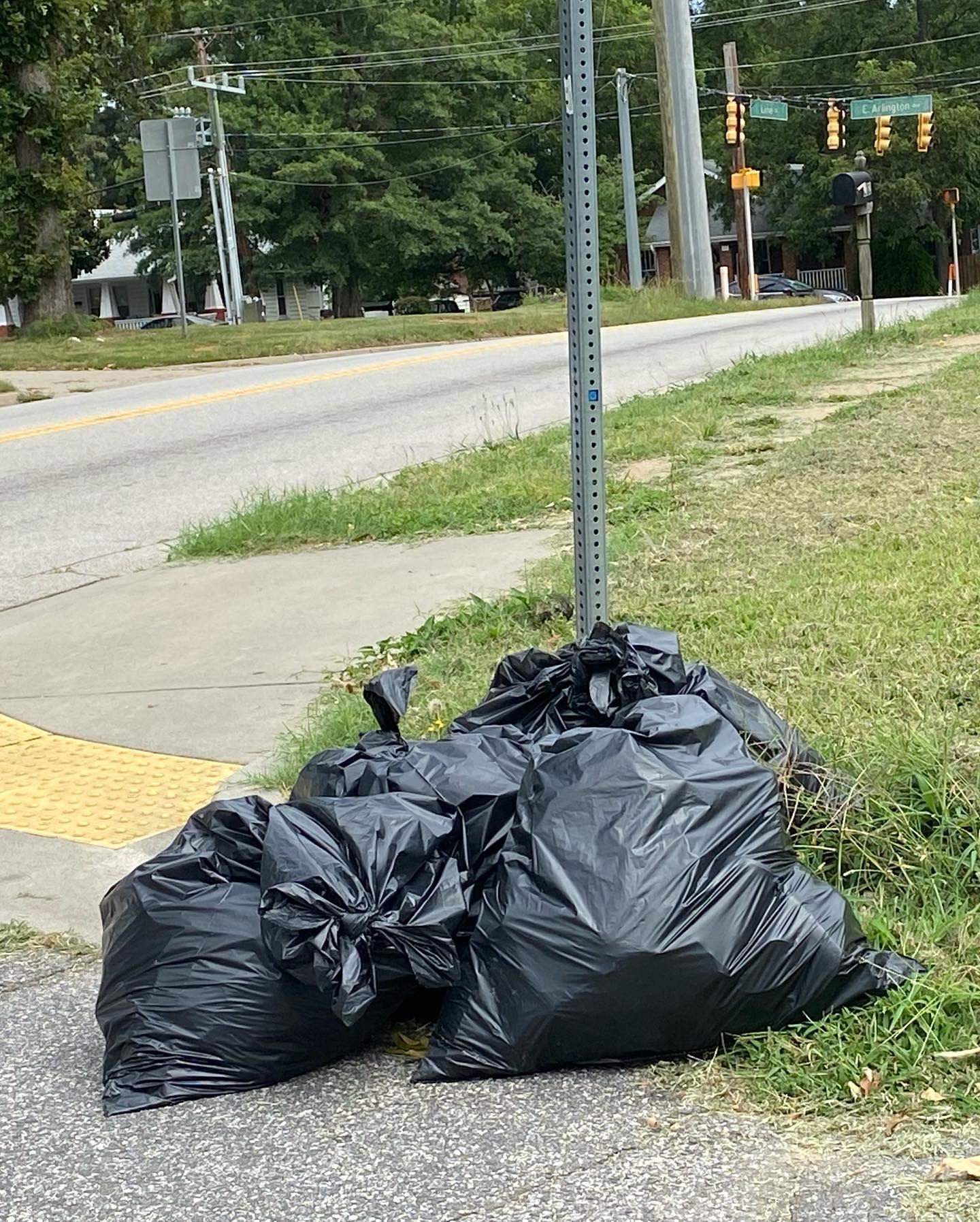 people picking up litter