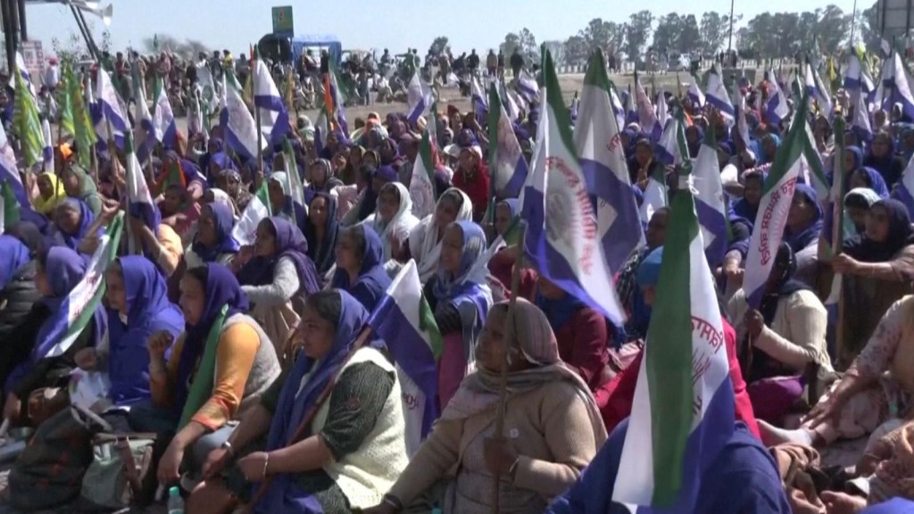 Mujeres campesinas encabezan protesta agraria en la India