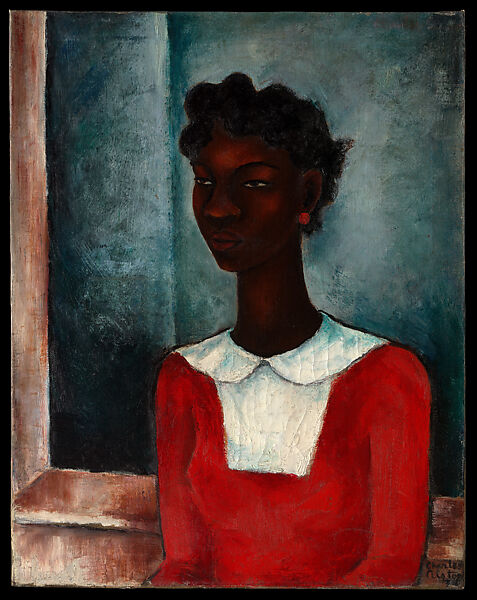 Girl in a Red Dress, Charles Henry Alston (American, Charlotte, North Carolina 1907–1977 New York), Oil on canvas 