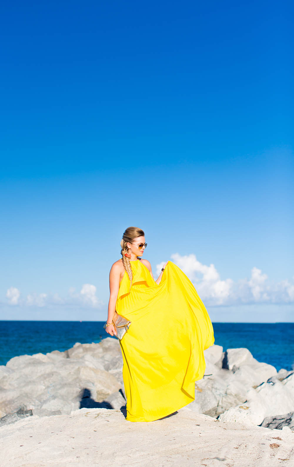 Yellow Maxi Dress | Living In Color Print