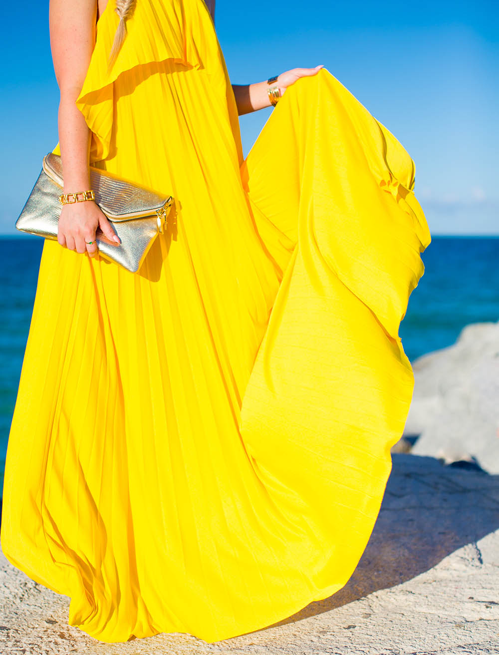 Yellow Maxi Dress | Living In Color Print