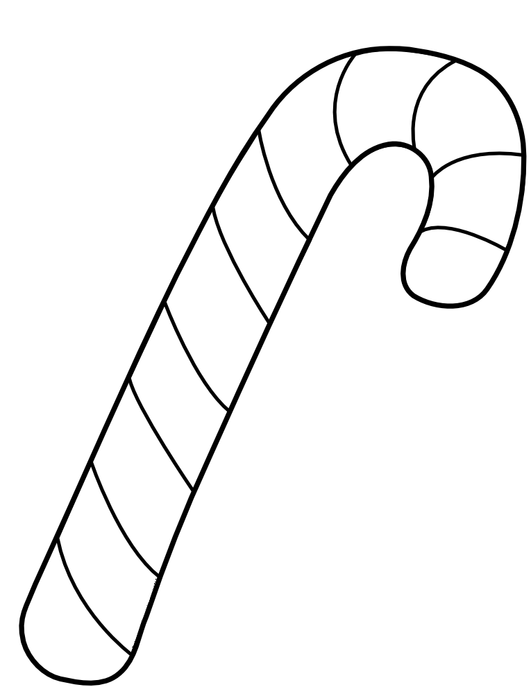 Printable Candy Cane Coloring Pages - Coloring Home