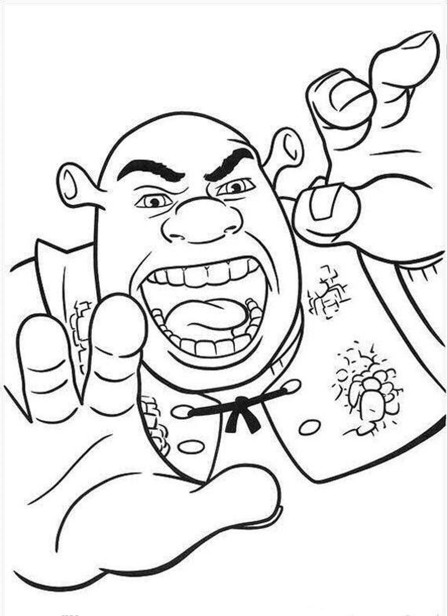 Shrek Color Page Coloring Pages For Kids Cartoon Char - vrogue.co