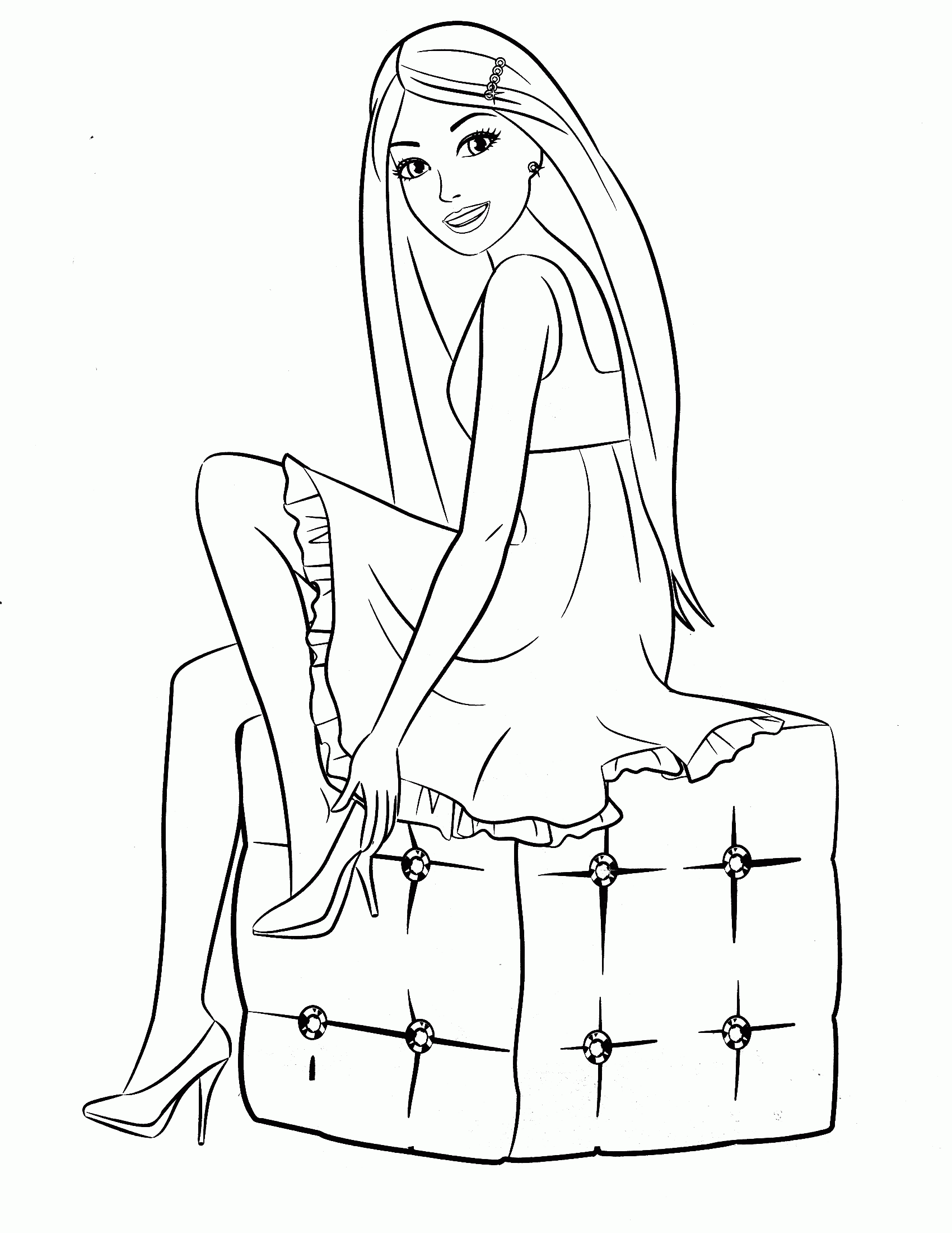 Download Barbie Coloring Pages Fashion - Coloring Home