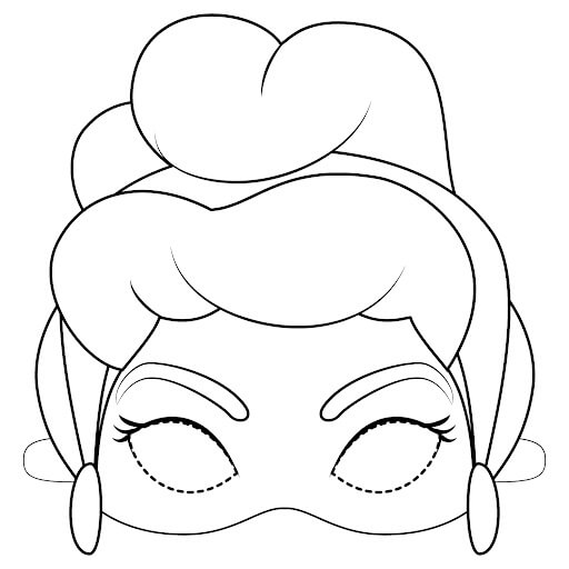 Elsa Mask coloring page